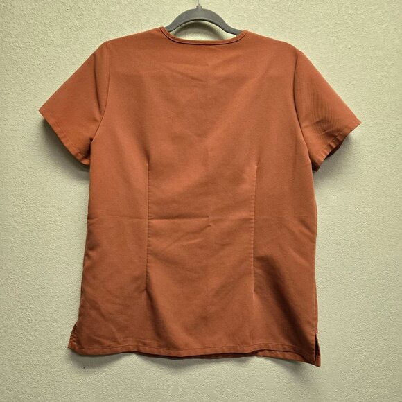 Figs Catarina Women's One Pocket Scrub Top in Terracotta 2829 M - Picture 3 of 7